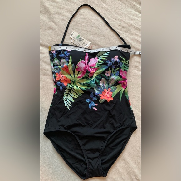 NWT Tommy Bahama Coastal Gardens Bandeau One Piece Swimsuit size 8 - Picture 9 of 13